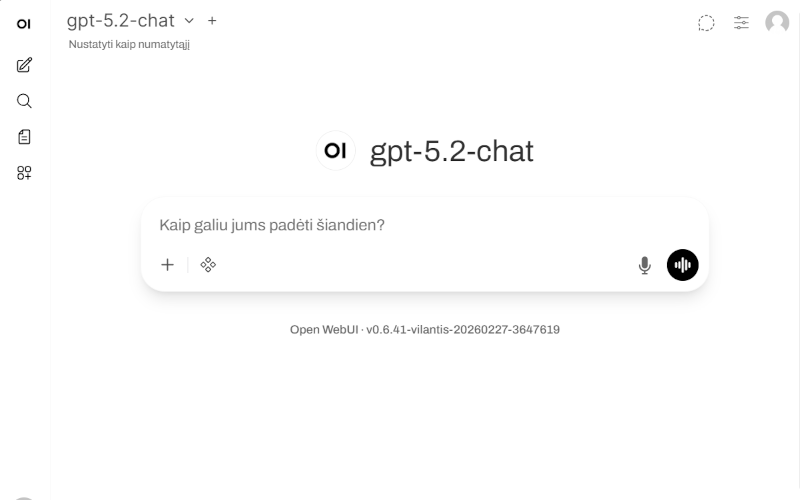 Private AI Chat Interface